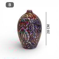 فازة مشجرة خزف أحمر