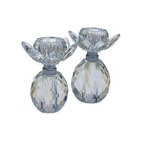 شمعدان زجاجي وردة