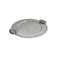 طوفرية ستانلس ستيل دائرية بمقابض منحوتة يدويا