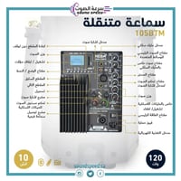 مكبر صوت 10 بوصة مع انظمة صوتية متكاملة 105BTM