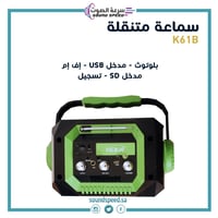 مكبر صوت متنقل مع ميكروفون و ريموت (أخضر) K61B