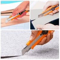 مشرط ورق وكراتين حجم وسط بشفرة حادة بالإضافة الى ش...