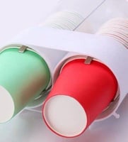 حامل كاسات بلاستيك جداري لاصق ومنظم اكواب ورق خانت...