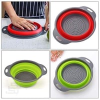 مصفاة سيليكون دائريه او مربعة قابلة للطي لتجفيف وت...