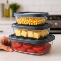 علب حفظ الطعام بالثلاجة 3 قطع صناعة تركية