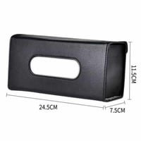 منظم مناديل للسيارة جلد للثتبيت على حاجب الشمس