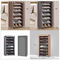 منظم احذية قماش 7 رفوف، رف الاحذية لتنظيم تخزين ال...