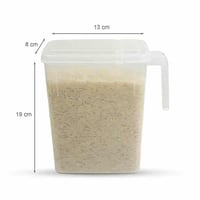 حافظة بقوليات بلاستيك شفافة سعة 1700 مل