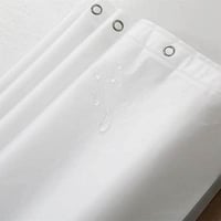 ستارة الحمام بلاستيك طويلة 180سم لون أبيض مقاومة ل...