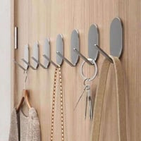 خطافات تعليق جدارية لاصقة ستيل 3 قطع مقاوم للماء و...