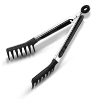 ملقط الاكل مقبض ستيل وشفرات التقاط بلاستيك