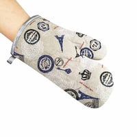 قفاز مطبخ قماش مع مسكة عازلة للحرارة من أدوات المط...