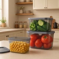 حافظات بلاستيك بغطاء صناعة تركية صغيرة 3 قطع بأحجا...