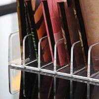 منظم مكياج اكريليك شفاف مقسم لتنظيم الأدراج والتسر...