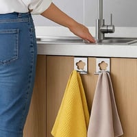 حامل مناشف المطبخ ستيل 3 قطع عبارة عن خطاف تعليق ع...