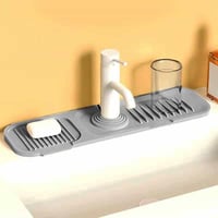 قاعدة سيليكون للمغسلة لتنظيم الصابون والاسفنج والح...
