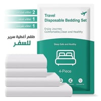 مفرش للسفر وغطاء سرير استخدام واحد 4 قطع للوقاية ا...