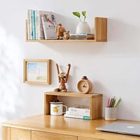 رفوف جدارية خشبية ديكور 3 قطع معلقة بمقاسات مختلفة