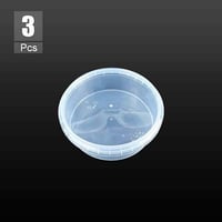 علب بلاستيك دائرية شفافة بغطاء قوي لحفظ الطعام داخ...