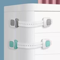 قفل امان للأطفال لاصق لتأمين الأدراج والدواليب ومن...