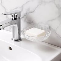 علب صابون بلاستيك شفاف، حامل صابون جداري لاصق أو أ...