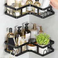 رفوف حمامات زاوية ستيل لاصقة متوفر قطعتين أنيقة وف...