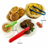 ملاقط طعام صغيره بلاستيك 3 أحجام بألوان مختلفة مفي...