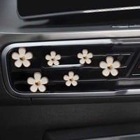 تعليقات سيارة نسائية 6 قطع تصميم زهرة مشبك تثبيت ع...