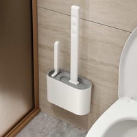 فرشاة مرحاض سيليكون مع قاعدة لاصقة وفرشاة صغيرة إض...