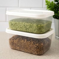 حافظات طعام بلاستيك صغيرة قطعتين بغطاء قوي يمنع ال...