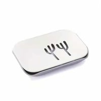 صحن صابون بلاستيك 3 حبات بقاعدة لتصريف الماء