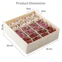 منظم ملابس داخلية قماش 12 خانة لون بيج لتنظيم دولا...