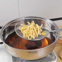 ملعقة قلي ستيل كبيرة مقاومة للصدأ لتسهيل عملية الق...