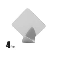 خطافات تعليق لاصقة جدارية ستيل 4 قطع لتعليق الأغرا...