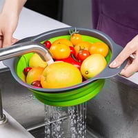 مصفاة سيليكون دائريه او مربعة قابلة للطي لتجفيف وت...