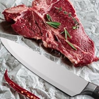 سكاكين المطبخ ستيل بمقبض خشبي وشفرة حادة لتقطيع ال...