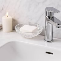 علب صابون بلاستيك شفاف، حامل صابون جداري لاصق أو أ...