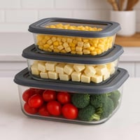 علب حفظ الطعام بالثلاجة 3 قطع صناعة تركية