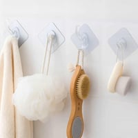 خطافات تعليق لاصقة 4 قطع للملابس مناسبة للأسطح الم...