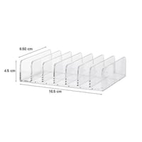 منظم مكياج اكريليك شفاف مقسم لتنظيم الأدراج والتسر...