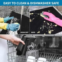 حصيرة شواء غير لاصقة للفرن 3 قطع تحافظ على نظافة ا...