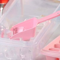 قالب وحافظة ثلج وملعقة فكرة مبتكرة لصنع وتخزين الث...