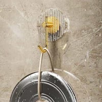 خطافات تعليق ذهبية لاصقة 3 قطع أنيقة فخمه لصالات ا...