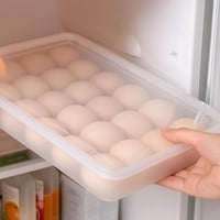 حافظة تنظيم البيض بلاستيك كبير سعة 24 بيضة بغطاء م...