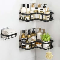 رفوف حمامات زاوية ستيل لاصقة متوفر قطعتين أنيقة وف...