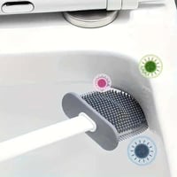 فرشاة مرحاض سيليكون مع قاعدة لاصقة وفرشاة صغيرة إض...