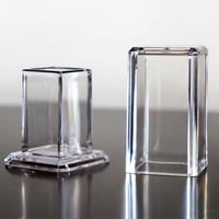 علبة اعواد اسنان اكريليك مستطيلة بغطاء يمنع الغبار...