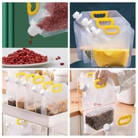 اكياس تخزين الحبوب والبقوليات شفافة 3 قطع محكمة ال...