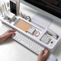 منظم مكتب أنيق لون ثلجي شفاف لتنظيم الأدوات المكتب...