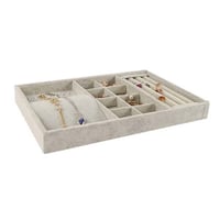 علبة تنظيم الاكسسوار قطعه واحده مخمل لترتيب الاكسس...